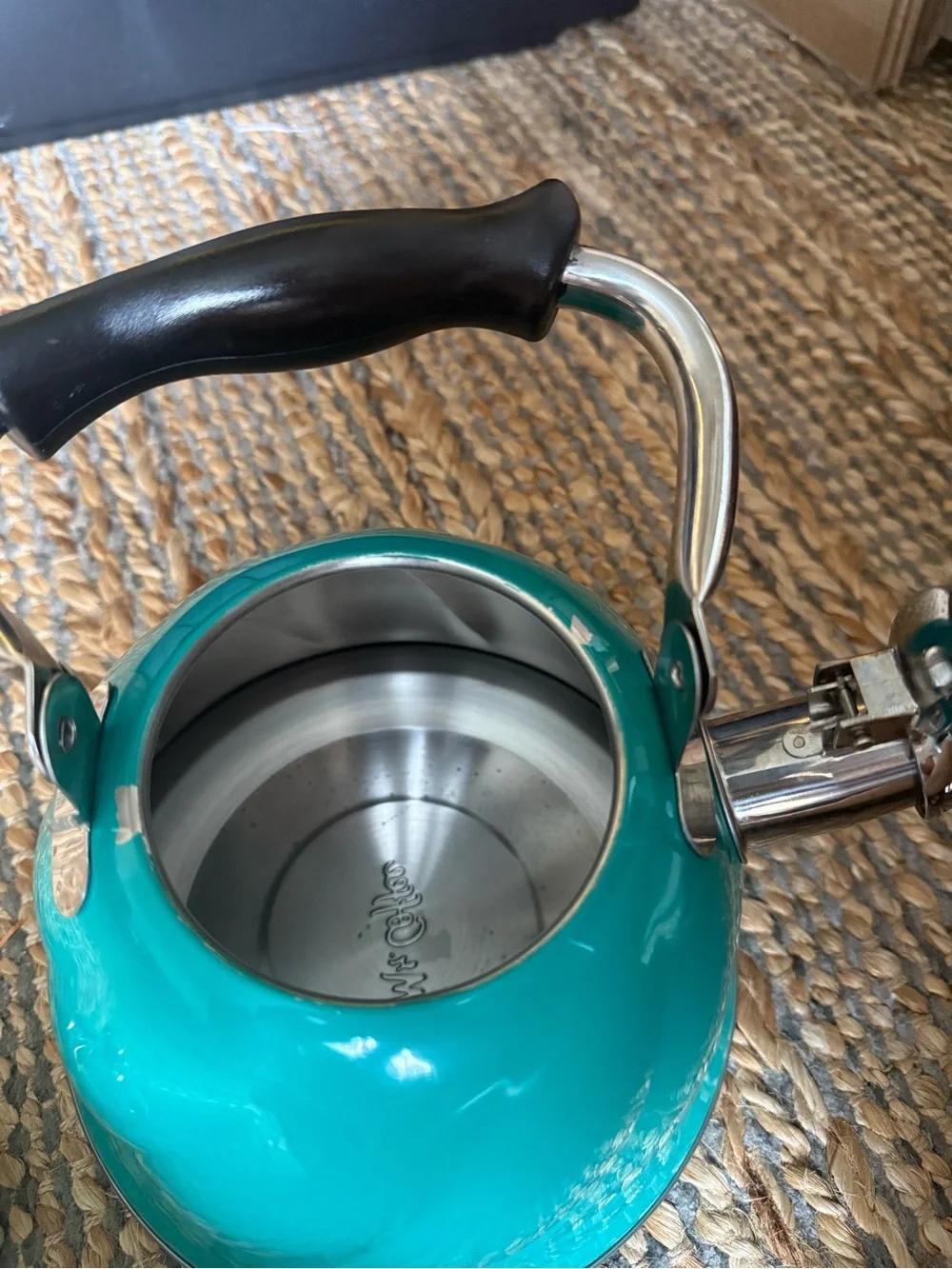 Teal Stainless Steel Whistling Tea Kettle - Stylish Stovetop Kettle